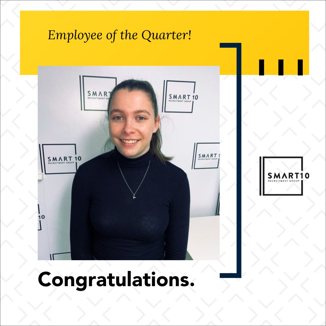 And our Employee of the Quarter goes to...... Annie Brierley 🚀 

As nominated by her colleagues, Annie Brierley scoops this award for exceeding both her client and candidate's expectations at smart10 Ltd.

#employeeofthequarter #teamplayer #lifeinrecruitment