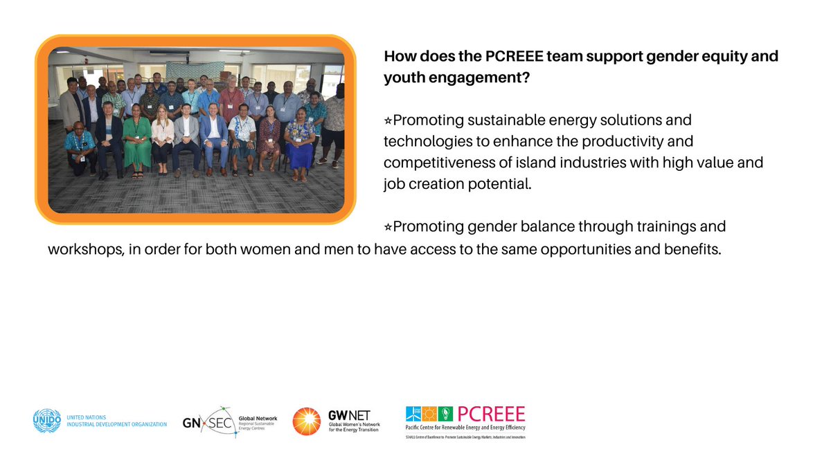 .<a href="/PCREEE_GNSEC/">PCREEE</a> promotes gender balance and youth engagement through workshops and training, with opportunities and benefits open to all.

Learn more 👉pcreee.org

8/