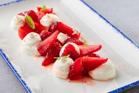 Aperol-infused strawberries, Espelette pepper and whipped cream ift.tt/edNmGDF