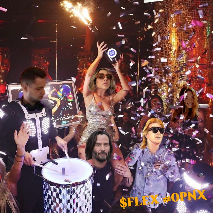 silkmenace's tweet photo. It's always good times partyin' with @DJ_NB! The #Flexican way 😈💪 danced all night with @JustJardani and @wrathbones82 $FLEX #OPNX #FlexAppeal https://t.co/FSwRviuJ3n