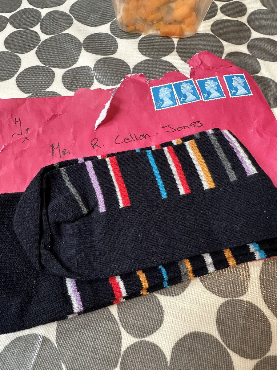 Rory CellanJones on Twitter "Someone sent me socks through the post