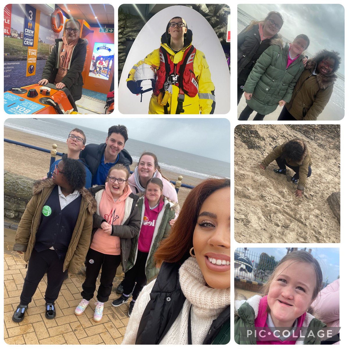 Woodcedarclass's tweet photo. Cedar had the best morning on our Trip to Barry island 🏖️ we were invited by RNLI to come in and have a sea safety tour and we even got to go in a life boat 🚤 #cool #sandytoes #happyfaces #beachday #barryisland https://t.co/ZJZvGG0okG