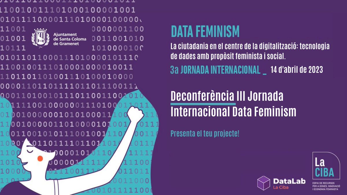 iopendatabcn's tweet photo. 🟣Busquem projectes Data liderats per #dones 📢Tens un projecte de #visualització #periodismededades #analiticadata #IA #optimitzaciódeprocessos comparteix-lo a la Deconferència #DataWoman de #DataFeminism @la_ciba👉https://t.co/JvpS7fP7F2
#GenderData #DataLovers https://t.co/TOgtMYktRR