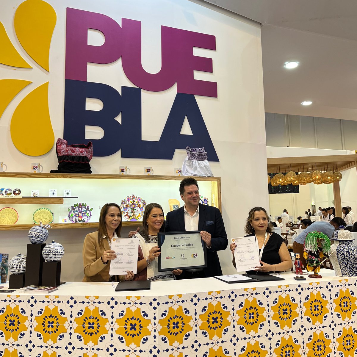 Queer Destinations (@queerdest) on Twitter photo #TianguisTuristico2023 The state of Puebla, Mexico, receives recognition from <a href="/queerdest/">Queer Destinations</a> for raising awareness of inclusion and diversity and signs a letter of intent to continue working on the development of the LGBTQ+ segment <a href="/PueblaAyto/">Ayuntamiento de Puebla</a> #TianguisTuristico2023 The state of Puebla, Mexico, receives recognition from <a href="/queerdest/">Queer Destinations</a> for raising awareness of inclusion and diversity and signs a letter of intent to continue working on the development of the LGBTQ+ segment <a href="/PueblaAyto/">Ayuntamiento de Puebla</a>