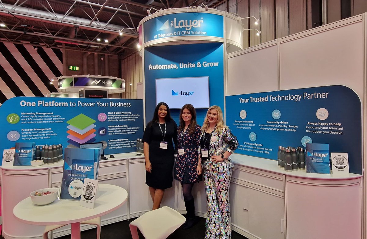 TheLayerUK's tweet photo. Last few hours of @Channel_Live_ 2023 β°
Make sure to stop by stand 237 to learn how The Layer can help you automate workflow, save time and money, and maintain happier customers π€©
#CHLive23 #ChannelLive #TheLayer #CRM #Telecoms #IT #Channel https://t.co/q1tNIGIuvW
