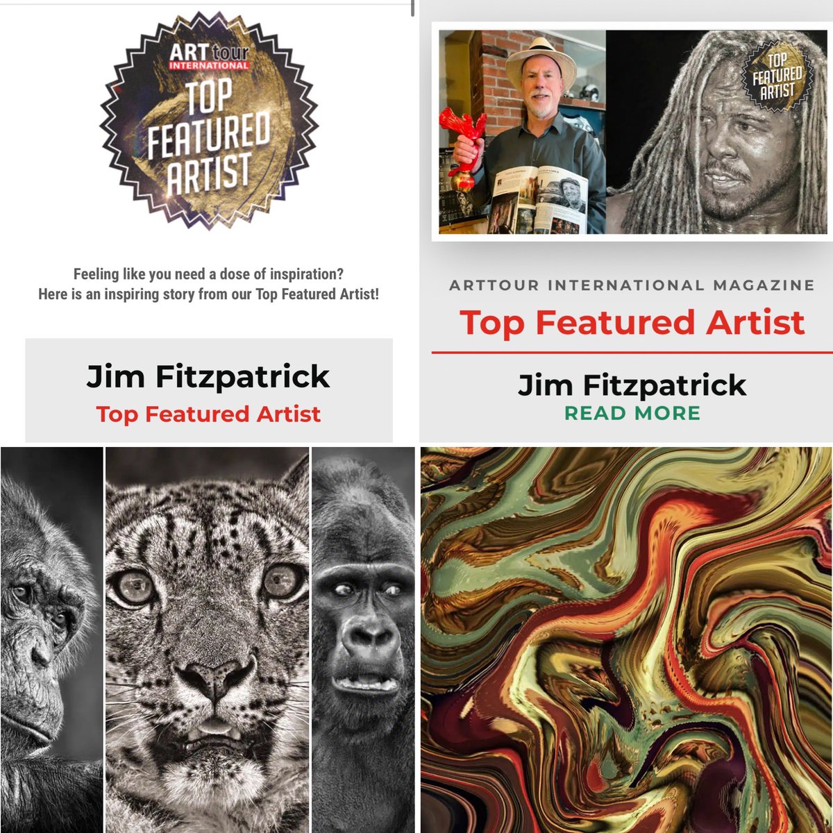 JimFitzartphoto's tweet image. Jim’s ATIM’s Top Featured Artist today! He thanks Viviana Puello Alan Grimandi  Yadira Roman &amp;amp; the rest of @ArtTourInternational Visit ArtTourInternational.com to read his story #vividartsnetwork #atimtop60master #Create4peace #jimfitzpatrick #hyperrealism #art #realisticdrawing