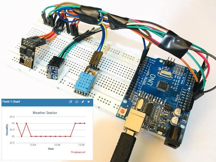 LopeGV's tweet image. 5/ 🛠️ #ArduinoProject Ejemplo: ¿Sabías que puedes crear tu propia estación meteorológica con Arduino? Con sensores de temperatura, humedad y presión, puedes obtener datos en tiempo real y compartirlos con tu móvil. ¿Interesante, no? 🌦️📱 #ProyectosArduino #ElectrónicaEducativa