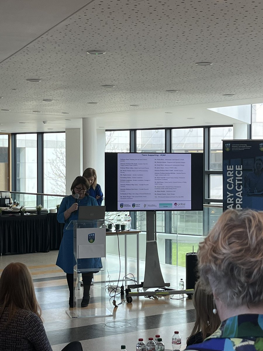 AinemCarroll's tweet photo. Next speaker is Muriel Farrell @slaintecare #PCNP was funded through the integration fund 👏👏 @UCDMedicine @ucdsnmhs @walter_cullen https://t.co/XFjPa7heaD
