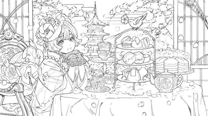 線画です 