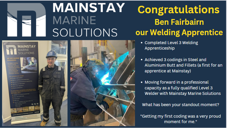 📢We would like to congratulate Ben on completing his level 3 welding apprenticeship &amp; achieving 3 codings in steel and aluminium butt &amp; fillet! What an outstanding start to the year and your future! 👏🥳We could not be prouder! 🤩🎊🙌
#Level3 #apprentice #welding #futureproofing
