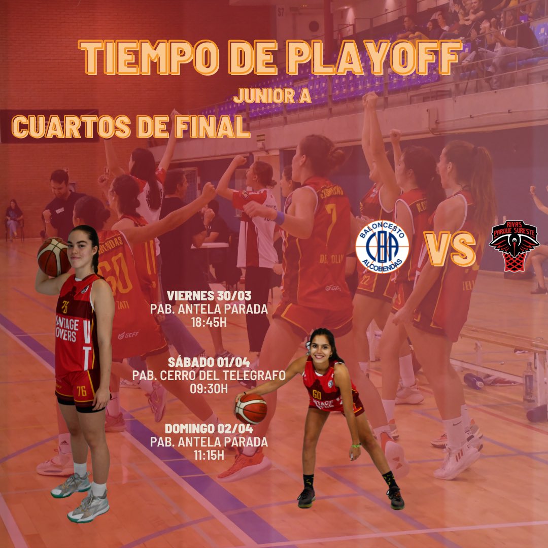 cbalcobendas's tweet photo. #PlayoffCBA
¡Llegan los esperados playoff!
Empezamos fuerte con nuestro #JuniorAFem vs @B_ParqueSureste 💪🏼
¿Os los vais a perder?😱
El viernes a las 18:45 tenemos el primer partido en el Antela 👏🏼
¡Vamos a por ello! 💪🏼💥
#SienteElGranate https://t.co/3zeniS6npo