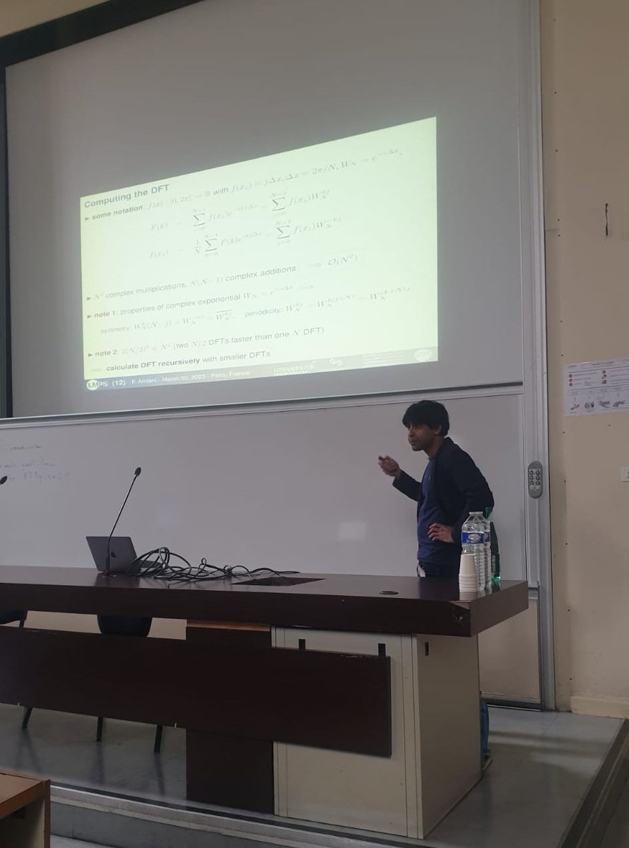 CsmaJunior's tweet image. De la FFT en mécanique pour résoudre des EDP avec Faisal Amlani aux CSMA juniors. #research #computationalmechanics. Restez a l'écoute pour les ateliers numériques. #csma
