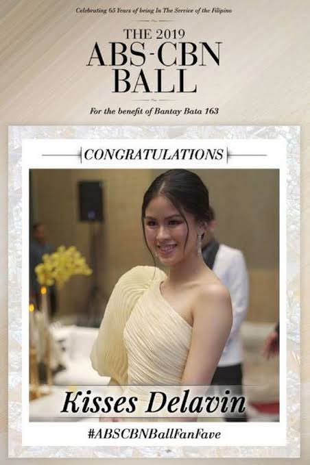 romasel06's tweet photo. Last ABS-CBN Ball 2019
Kisses won Fan Fave 

#KissesDelavin https://t.co/lTy0X76rDM