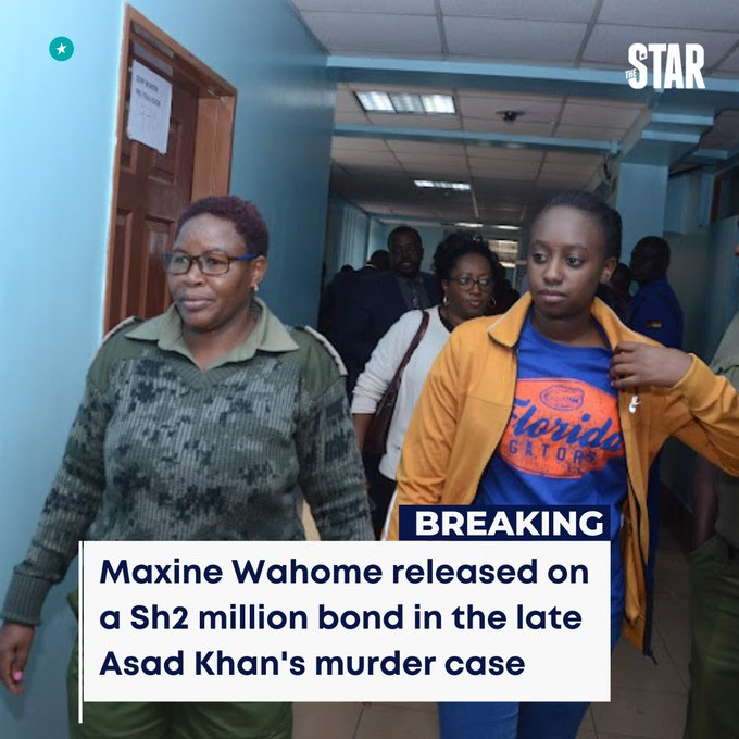 ItvKe's tweet photo. The High Court has ordered rally driver Maxine Wahome to be released on a bond of KES 2 Million. Maxine has also been ordered not to leave the country without the court's permission. https://t.co/x9U7DFRwDW