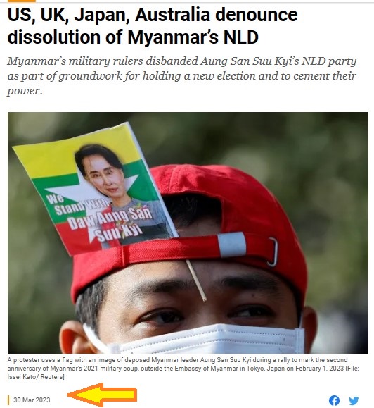 3.30.2023 In fact,election of SAC was illegal! It cannot be recognized was said  by those western countries as give advance warning. The NLD party did not register with the UEC by the deadline .So, It was automatically disbanded.voanews.com/a/q-a-us-sees-…