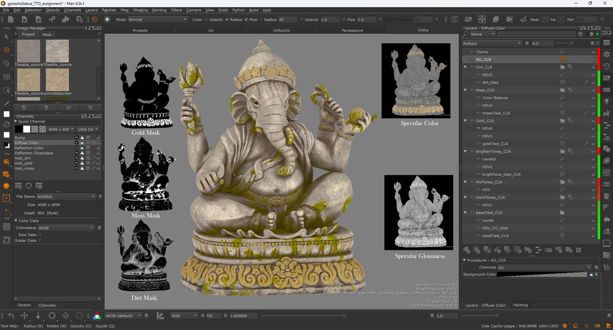 beautiful sculpt by Vijay Singh. I worked on texturing and lookdev.  cheers🌞