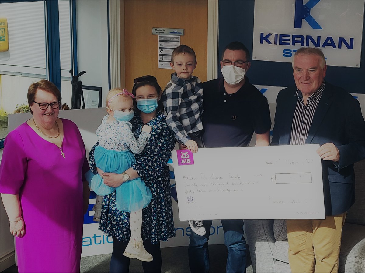 We were absolutely proud and delighted to present the Operation Transformation fundraising money to the McCrann and Gorman Families today. Together and of course with the help of Director Frank Kiernan a total of €52,287.96 was raised.
Thank you to everyone who donated to this.