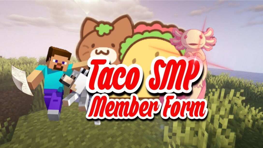 taco_smp's tweet photo. for anyone still thinking of joining the SMP make sure to join quickly since applications will be closing tomorrow.
https://t.co/BEcTWbxRGd
#TacoSMP #Minecraft #MinecraftServer #TwitchStreamers #twitchtv #streamers #SmallStreamerCommunity #YouTube #SMP https://t.co/YKO69KJxh8