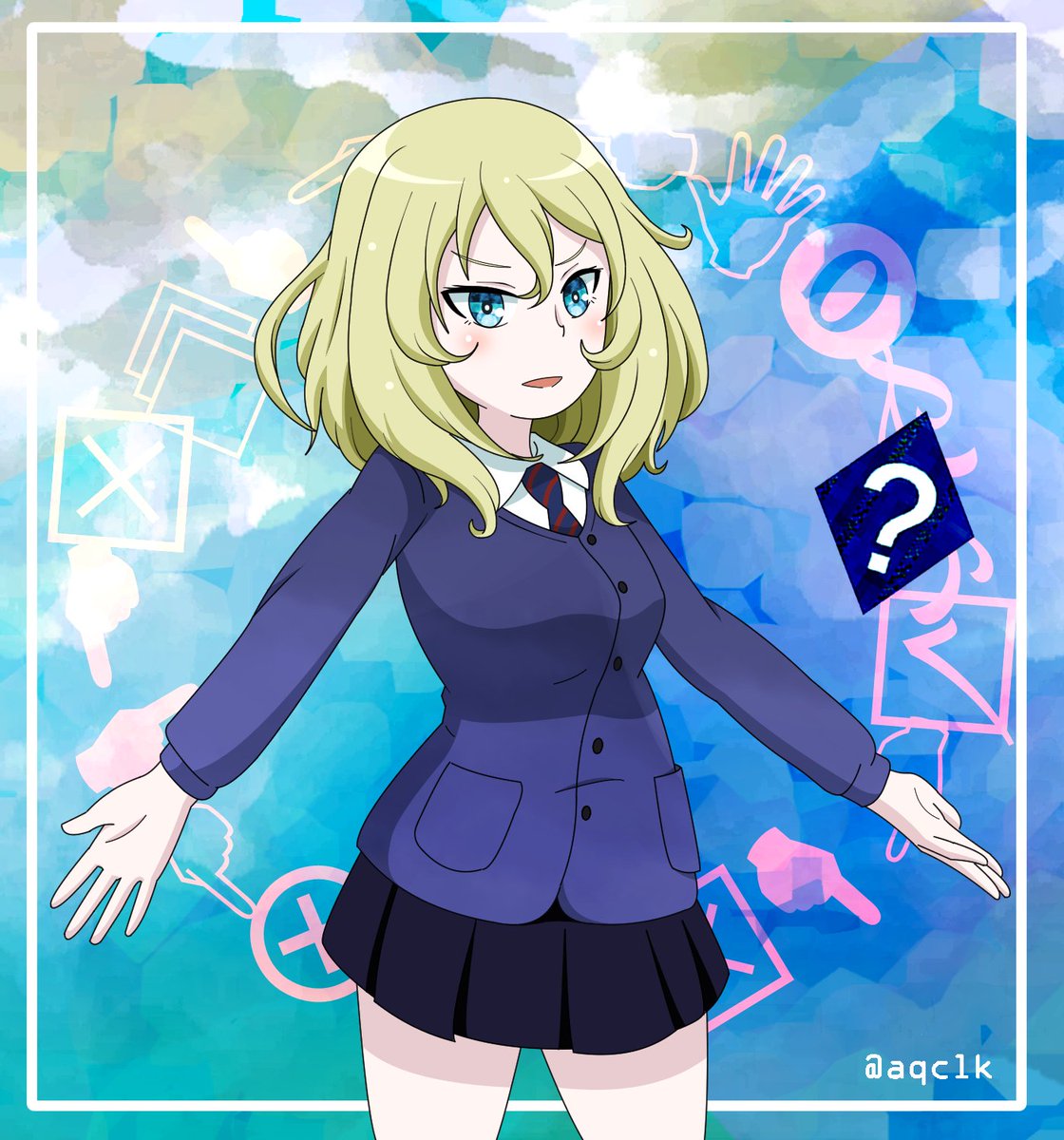 今月の顔。
 ・逸見エリカ (絵馬)
 ・逸見エリカ (ClipStudio)
 ・月刊押田くん (ClipStudio &amp; Paint .net)
 ・リプライを頂いた皆様 (AzPainter) 