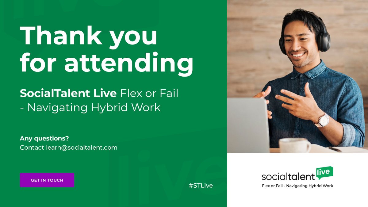 SocialTalent: And that’s a wrap on another SocialTalent Live! 🤗

A huge thank you to our speakers and all of you for attending! We hope you enjoyed it!

Don’t forget to sign-up for our next #STLive event in September, where we’ll be discussing high p…