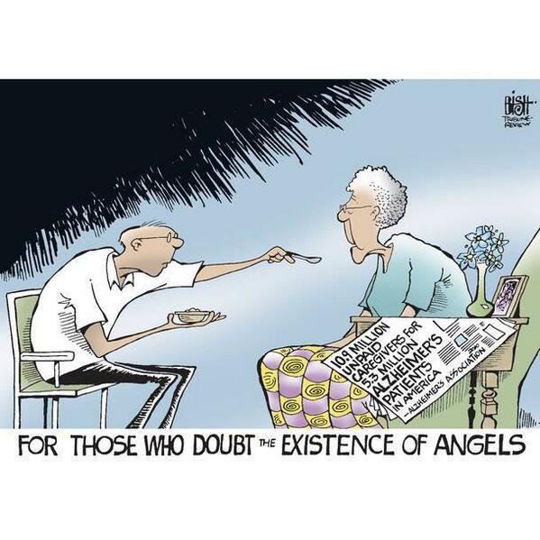 Please re-Tweet to raise awareness: Is there any higher calling — or lonelier journey — than caring for a person living with #Alzheimers disease or another form of #dementia?

(image: @Bishtoons) #caregiving #EndAlz