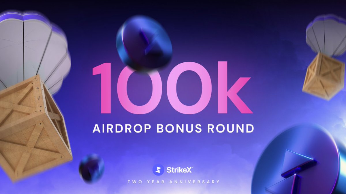 💰 As a bonus, we have 100,000 STRX to #airdrop across those that:

1️⃣ Like and retweet the 1M STRX Airdrop pinned tweet
2️⃣ Download the #StrikeXWallet
3️⃣ Post their STRX receive QR code in the comments

Limited to 100 winners, picked at random.

#StrikeX  #2years #ForThePeople