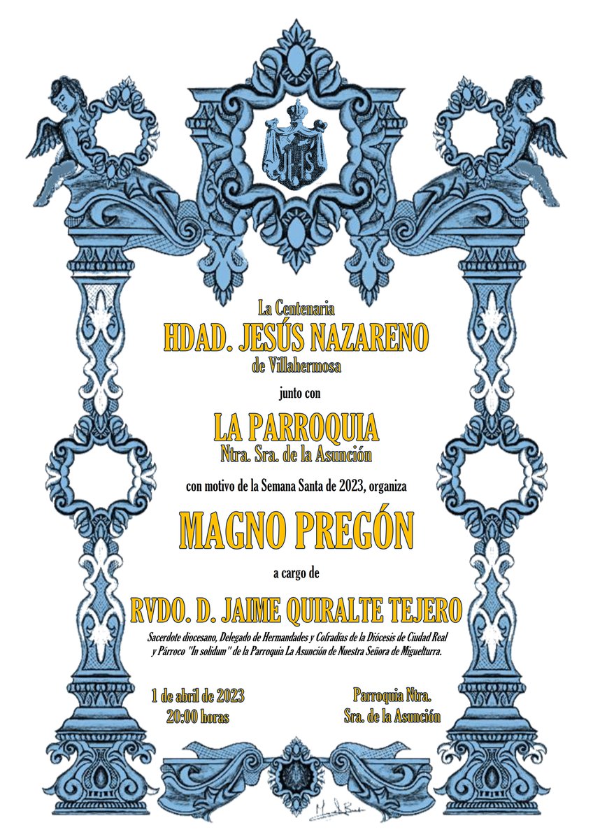 JesusNazarenoVh's tweet photo. Os recordamos el PREGÓN y CONCIERTO de SEMANA SANTA 2023... No os los perdáis... https://t.co/eFGDN4eEIG