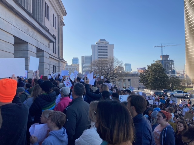 United Methodists from the Tennessee-Western Kentucky Conference joined their voices with hundreds of community members to support gun law reform at the Tennessee State Capitol building this morning. 

#EndGunViolenceNow #BeUMC #TWKUMC