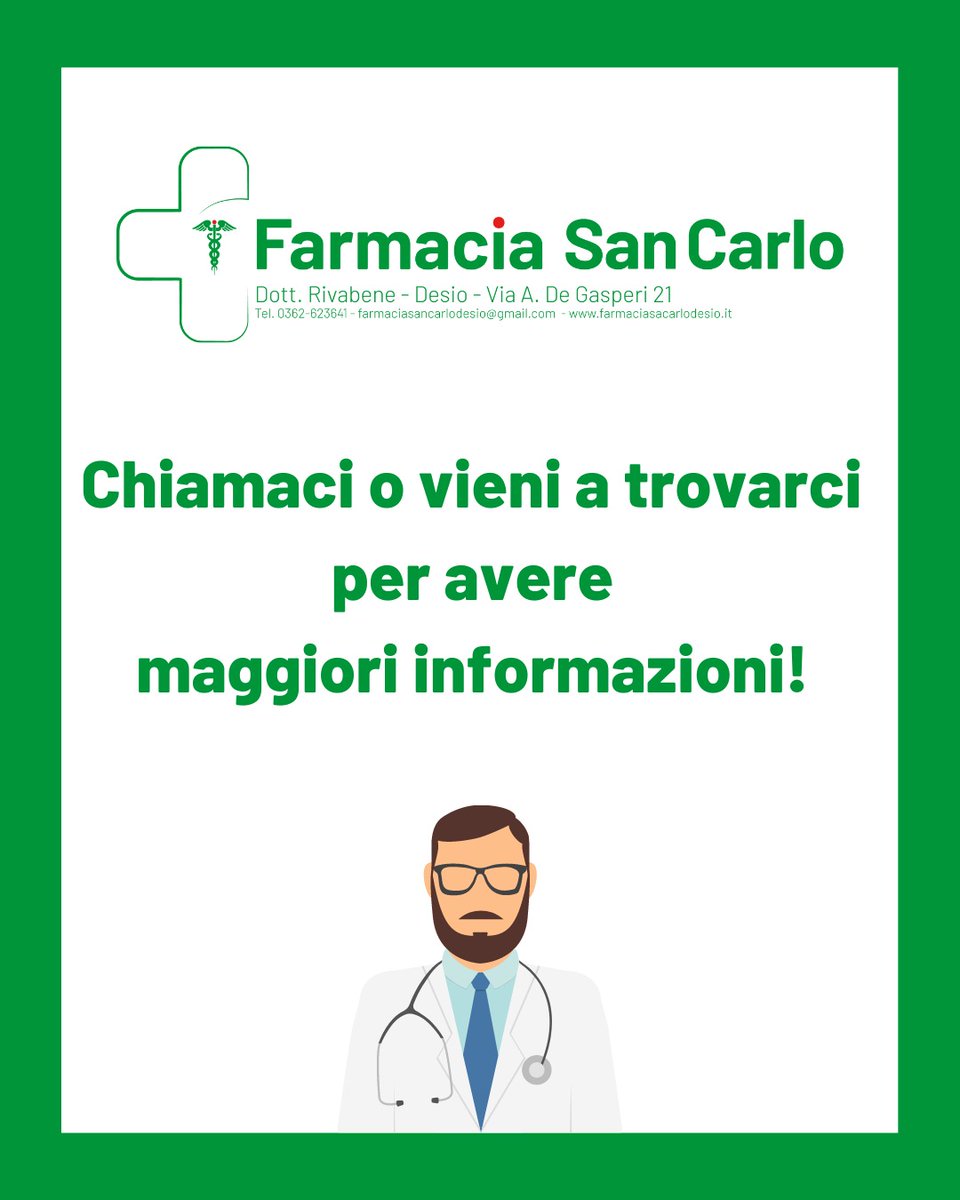 Cose che non sapevi di poter fare alla Farmacia San Carlo… e invece! 💊
Esatto, sono molte le cose che puoi fare nella nostra farmacia: vorresti sapere cosa? 🤔
Scoprilo nel box qui sopra!👆🏻
#farmaciasancarlo #autoanalisi #esamidelsangue #farmaciadeiservizi #latuafarmacia