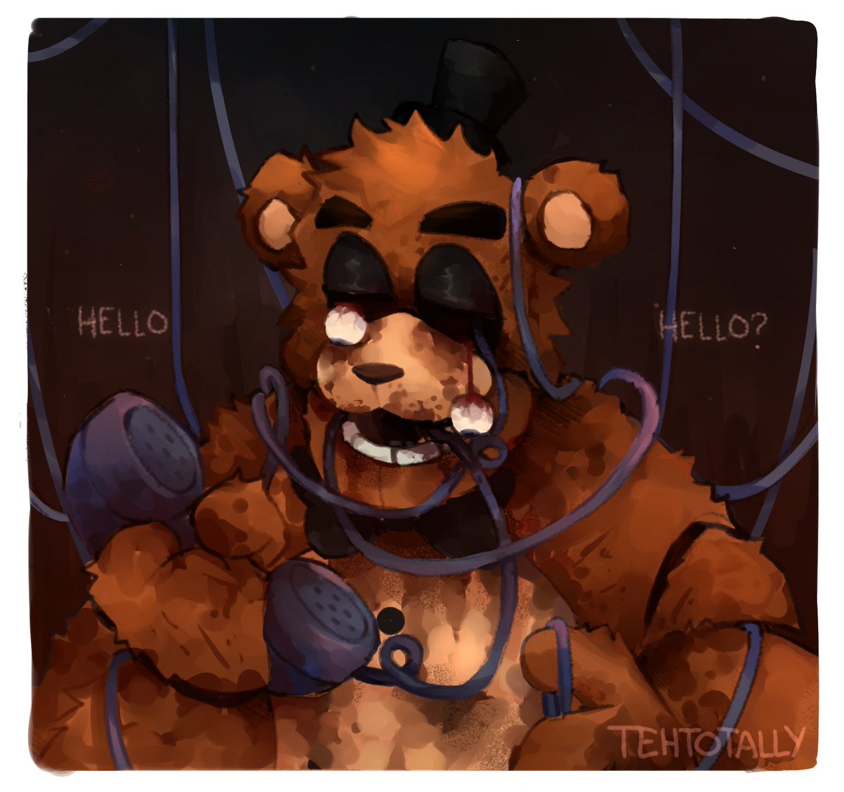 TehTotally's tweet photo. Erm, the line's dead.. #FNAF https://t.co/wryzbRhbnL