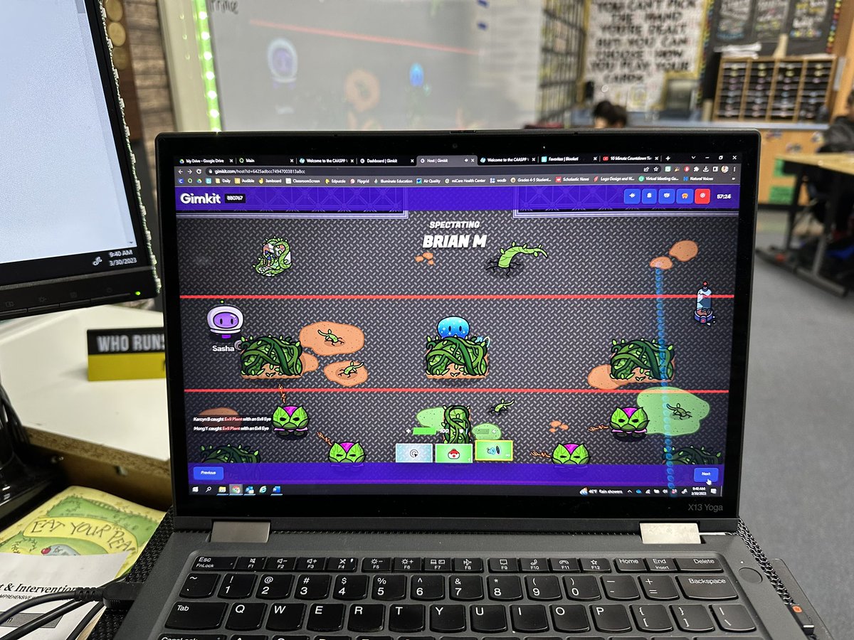 IAmDrWilliamson's tweet image. Clearly I need to give the kids more @gimkit energy. They’ve been trying to beat this game for 60 minutes! But they’re practicing their math facts in a fun, collaborative way before Spring Break! #Gimkit #NoWayOut