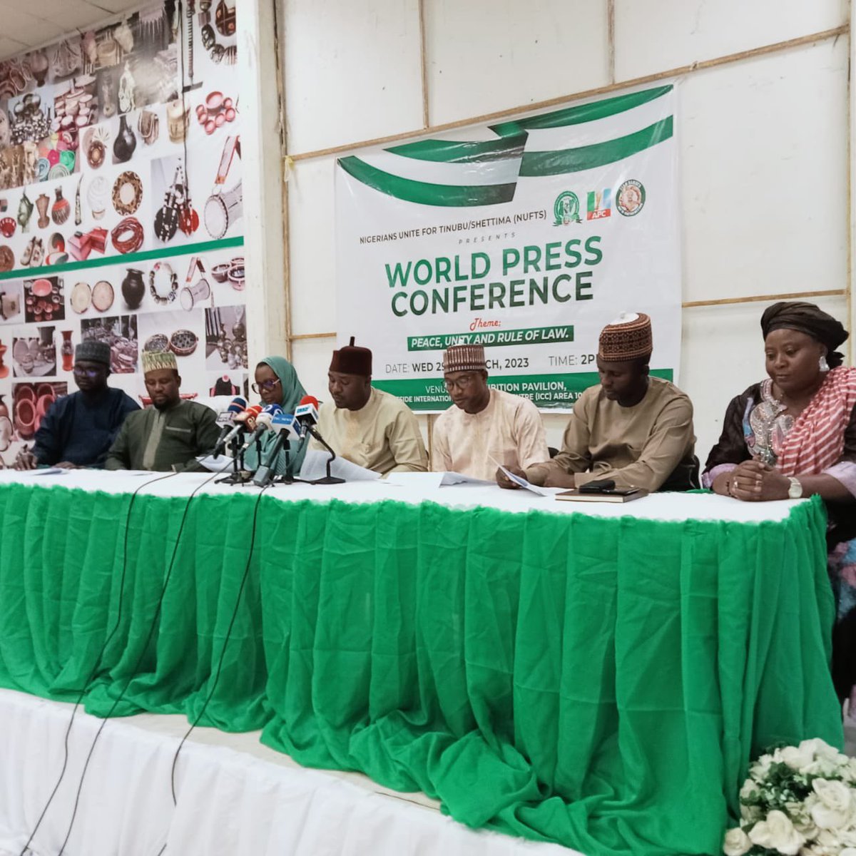 thisisjaguar's tweet photo. FLASH: Nigerians Unite for Tinubu/Shettima (NUFTS) @NUFTSGroup Held a Press Conference today to call for calm and caution in the aftermath of the 2023 election

A threads 👇🏻 https://t.co/6pb8wOEjHk