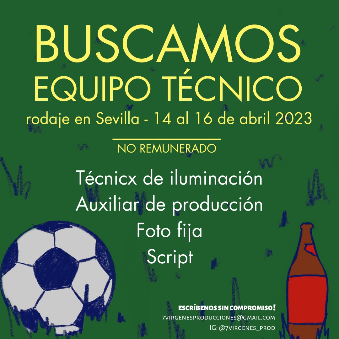🌈⚠️SEGUIMOS BUSCANDO EQUIPO TÉCNICO PARA NUESTRO CORTO
Toda la información en linktr.ee/7virgenesprodu…