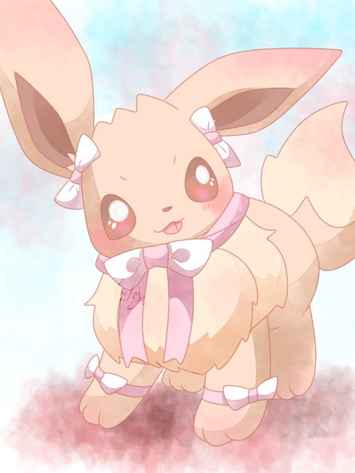 おしゃれ#イーブイ #ポケモンイラスト 