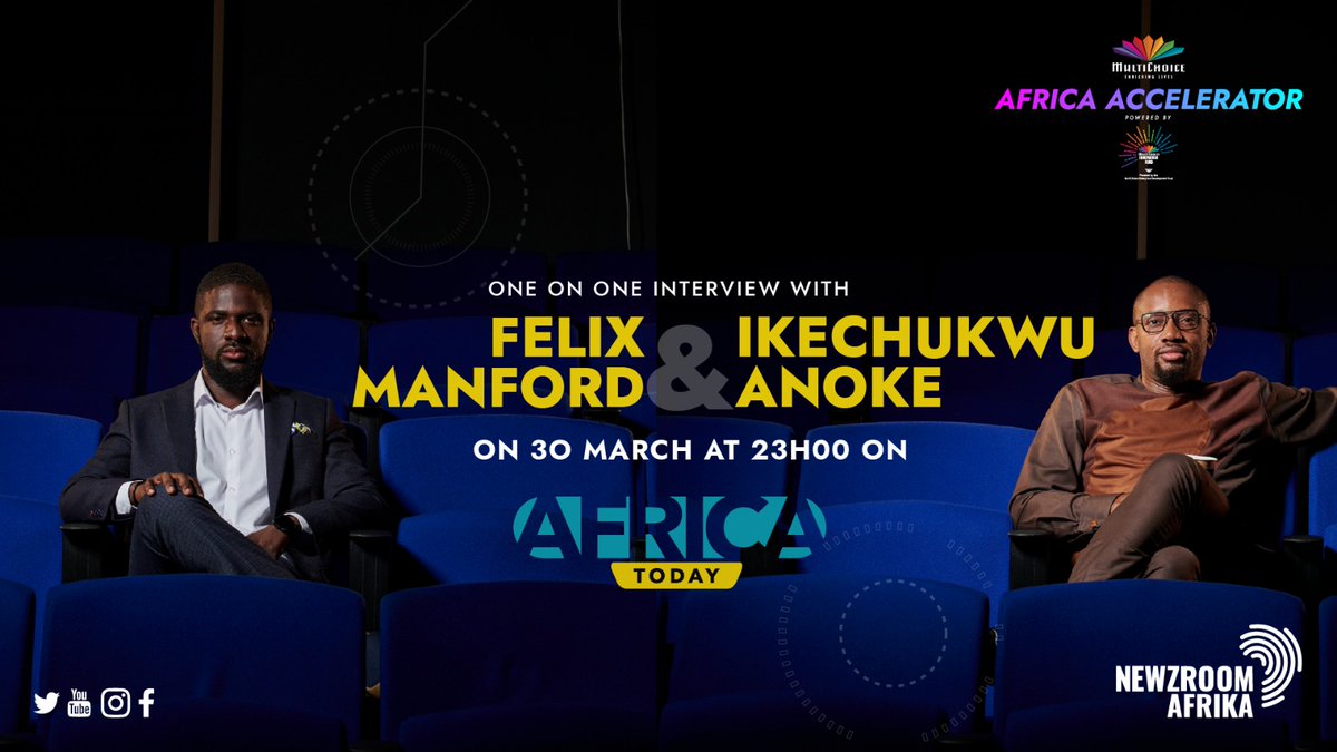 Newzroom405's tweet image. [COMING UP] At 23:00 @hugoribatika speaks to e-commerce and health-tech entrepreneurs Felix Manford and Ikechukwu Anoke about their @MultiChoiceGRP #Accelerator2023 journey. @tendohq @ZuriHealth #Newzroom405