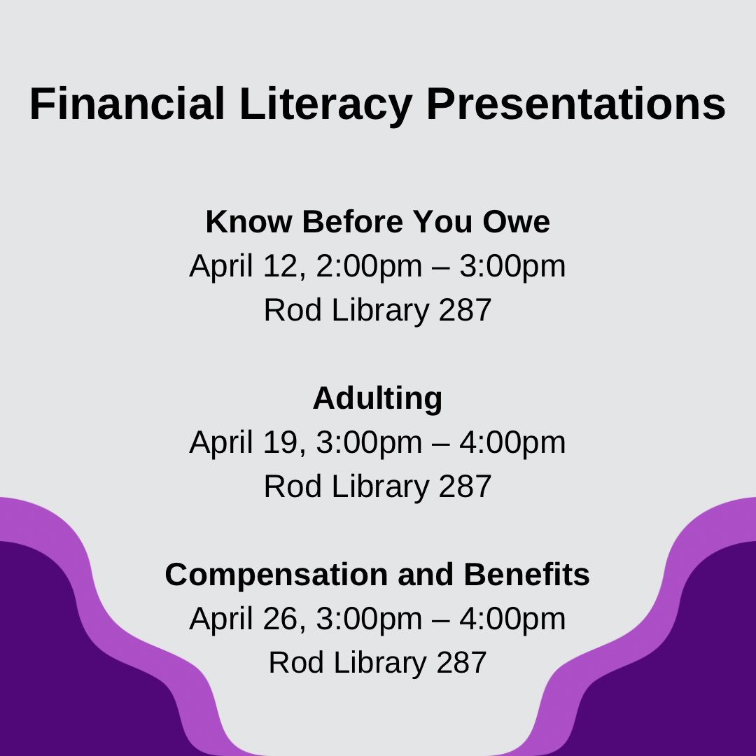 The month of April is National Financial Literacy Month! To celebrate, the Office of Financial Aid and Scholarships will be coordinating events throughout the month. 
👉Learn more admissions.uni.edu/financial-aid/…