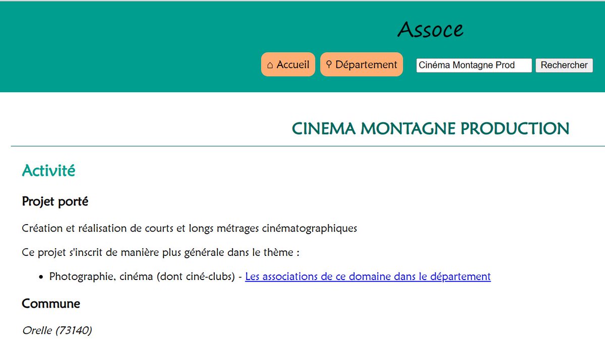 CinemaMontagne's tweet photo. 💾 Les caractéristiques administratives de l'#association #CinémaMontagneProduction sont répertoriées sur le site #Assoce : https://t.co/9ZoCOxrXa6. https://t.co/qM4YsGvTDA