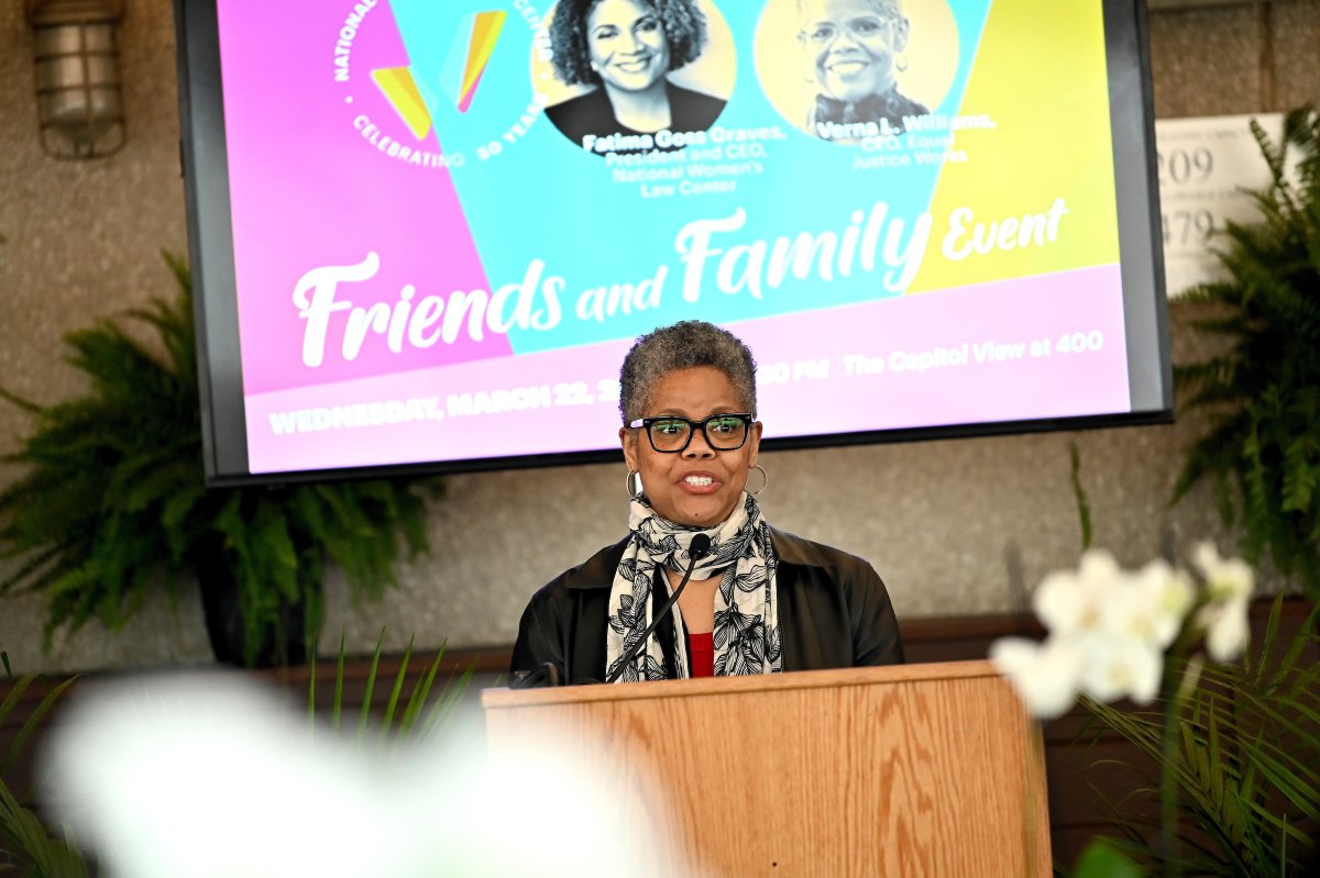 EJW_org's tweet photo. #EqualJusticeWorks CEO Verna Williams recently spoke at a friends and family celebration of @nwlc's 50th anniversary for current and former staff members: "The Center was a place that believed in its people; that propelled us to do work that really mattered." https://t.co/k79Rh2WlPX