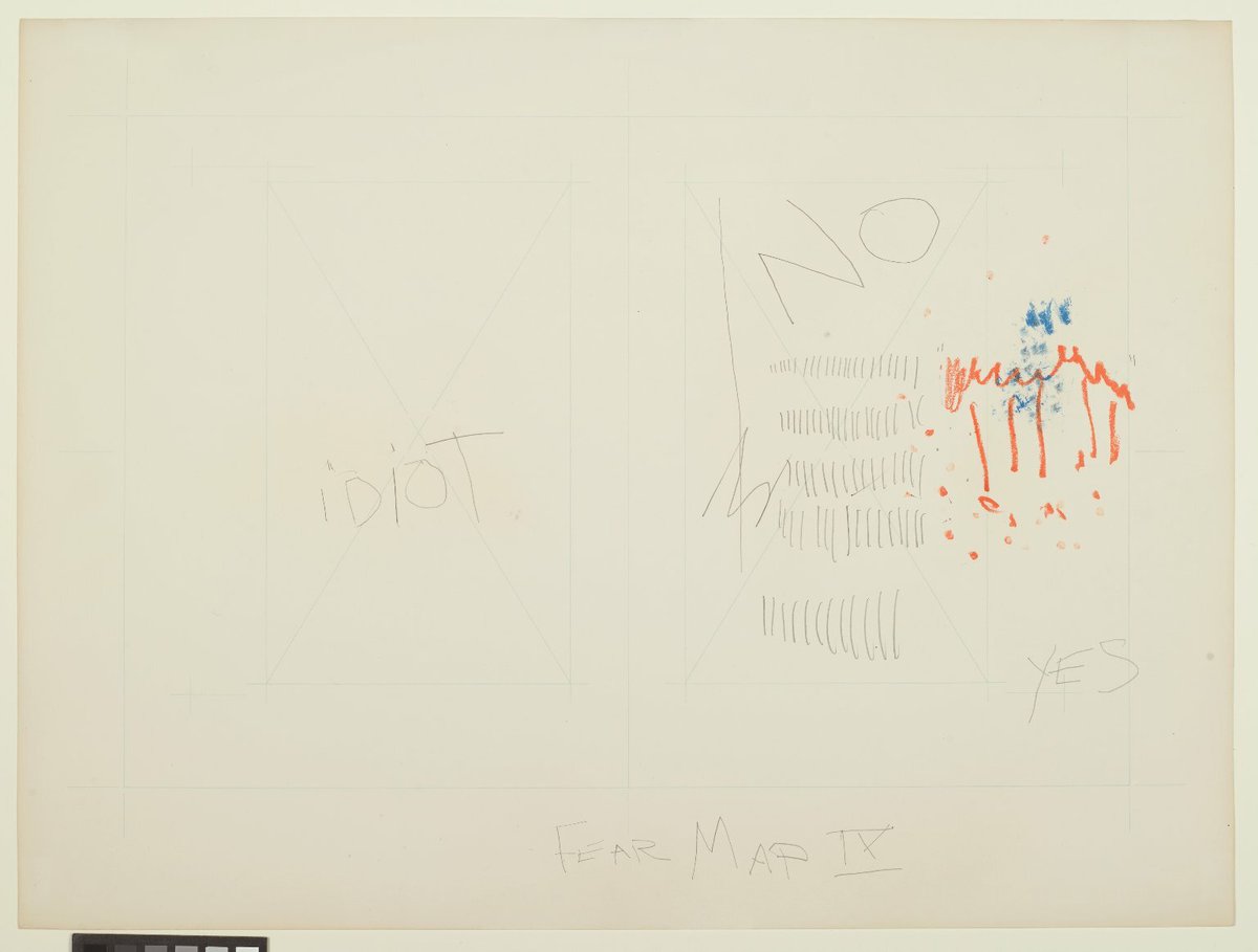 Pat Steir, Fear Map IX, 1971 #patsteir #museumarchive brooklynmuseum.org/opencollection…