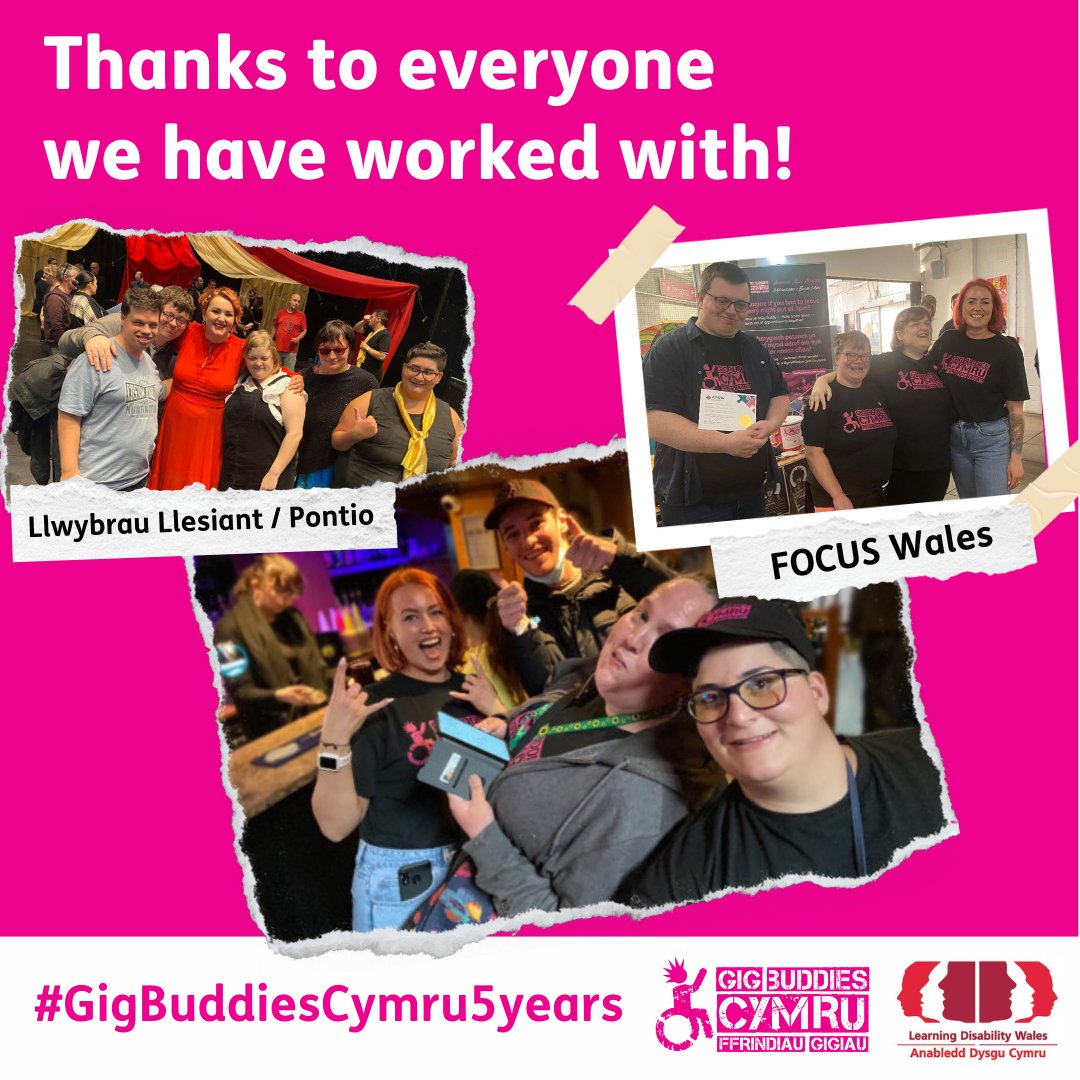 We want to thank all the awesome people and organisations we've worked with in our first 5 years!

#GigBuddiesCymru5years