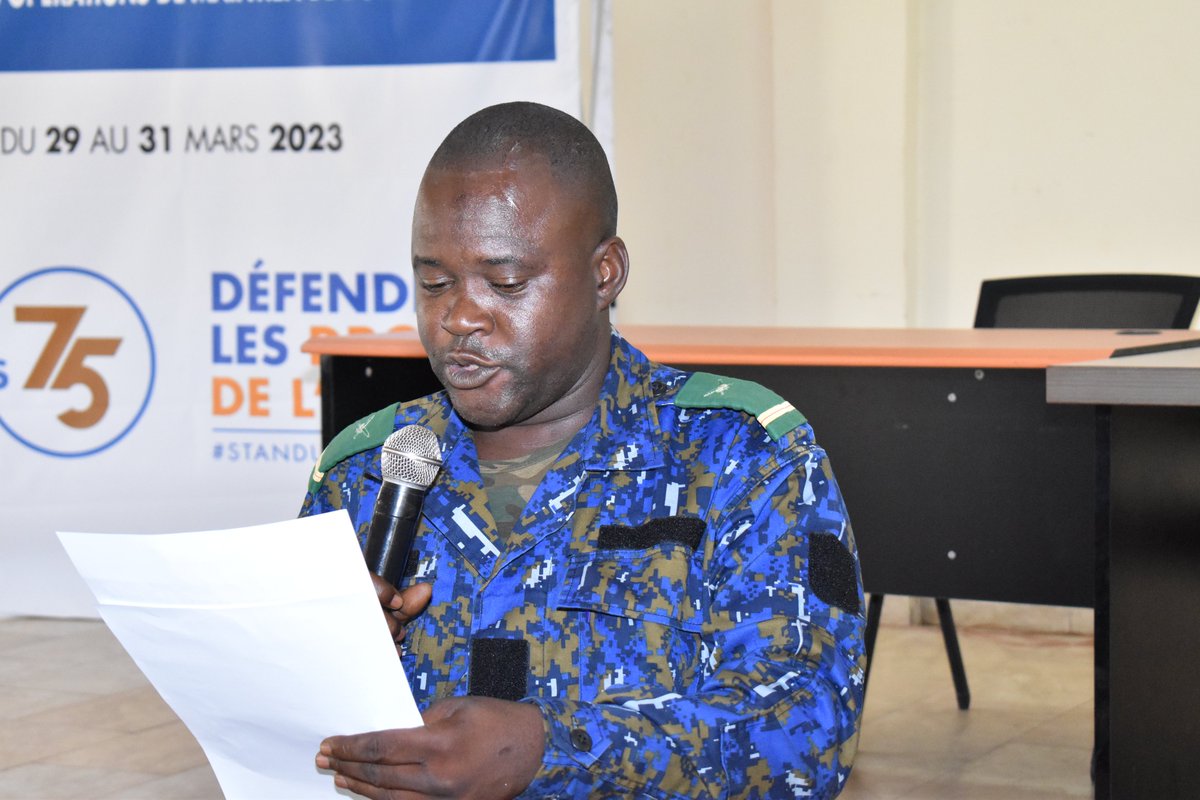 Onudhguinee's tweet photo. #Session_7 de la formation de la police sur l'interdiction du recours à la torture et aux mauvais traitements lors des opérations de maintien de l'ordre. https://t.co/U2PVPHdnwa