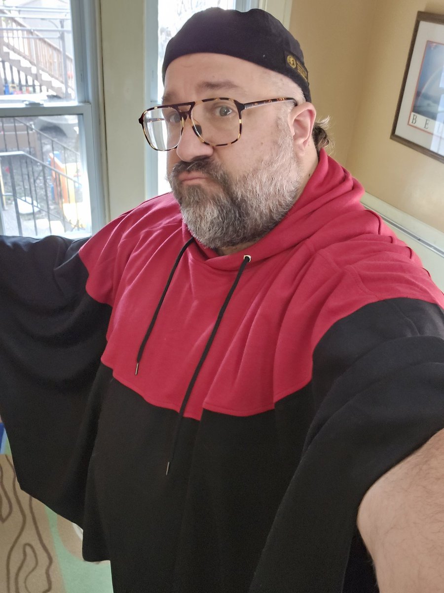 Doing my part to bring cloaks back with this hoodie poncho.