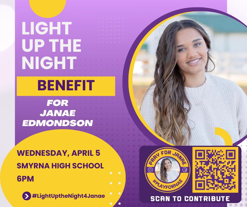 *Please note venue change*                The Town of Smyrna is proud to support this upcoming event hosted by Mid Tn Volleyball at Smyrna High School. Event details are listed below. We invite the community to come out and support Janae.