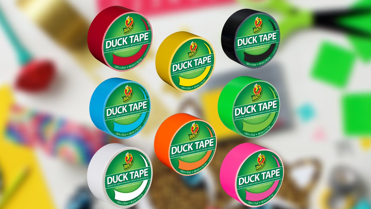 No matter the project, our coloured tape is the best choice🦆

We have a whole range of colours for any DIY project!

Find out more: ducktape.co.uk/tapes/coloured… 

#DuckTape #ColouredTape #AdhesiveTape