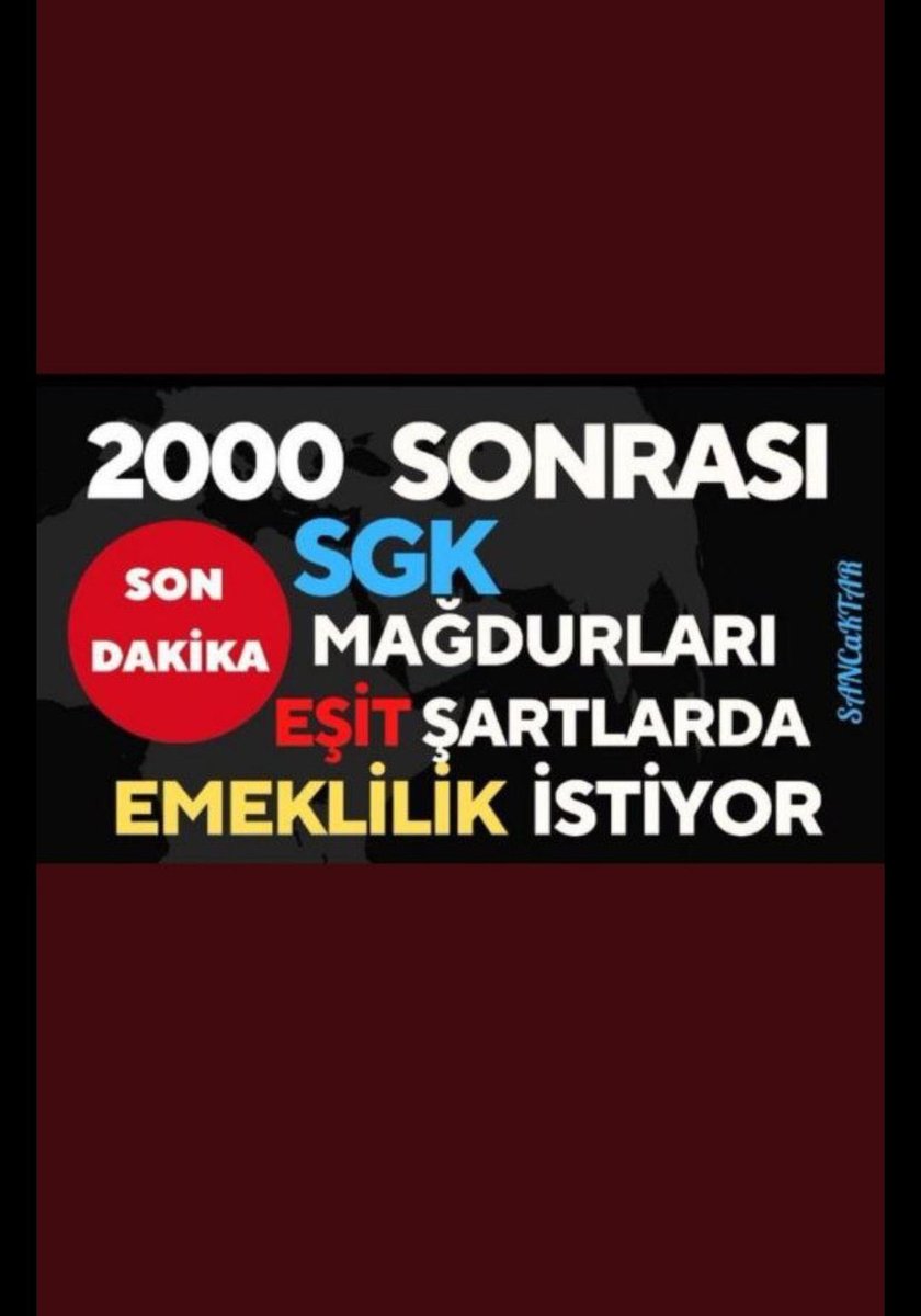 Mezarda emeklilik istemiyoruz. Herkese Eşit Prime Dayalı bir sistemle bu sorun kökten çözülür.
#PrimeDayalıEmeklilikİstiyoruz 
#ADALEThaktırEAD
#Oy2000lerde
Sadgul #sakagibi ahmet yök emine #SnCumhurbaskanımız ersib #akbnk #yüzyüze milli piro sogan sınavlar bedelli #kızılelma