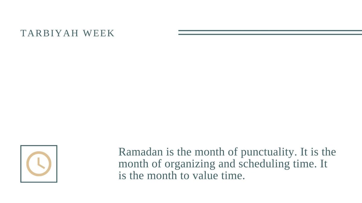 RAMADAN AND THE QUEST FOR SELF CONTROL
DAY 5: Abstaining from wastage of time 

In the blessed month of Ramadan, let's make the most of every moment. The scholars remind us that time is a precious gift from Allah.(1/7)

#TheQuestForSelfControl
#giotelangana