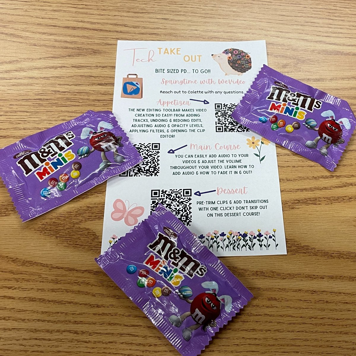 colettey_b's tweet image. @mmschocolate and @WeVideoEdu tips for the latest edition of #TechTakeOut (designed in @canva, of course)!  Snack and explore, @RLC_Coyotes!