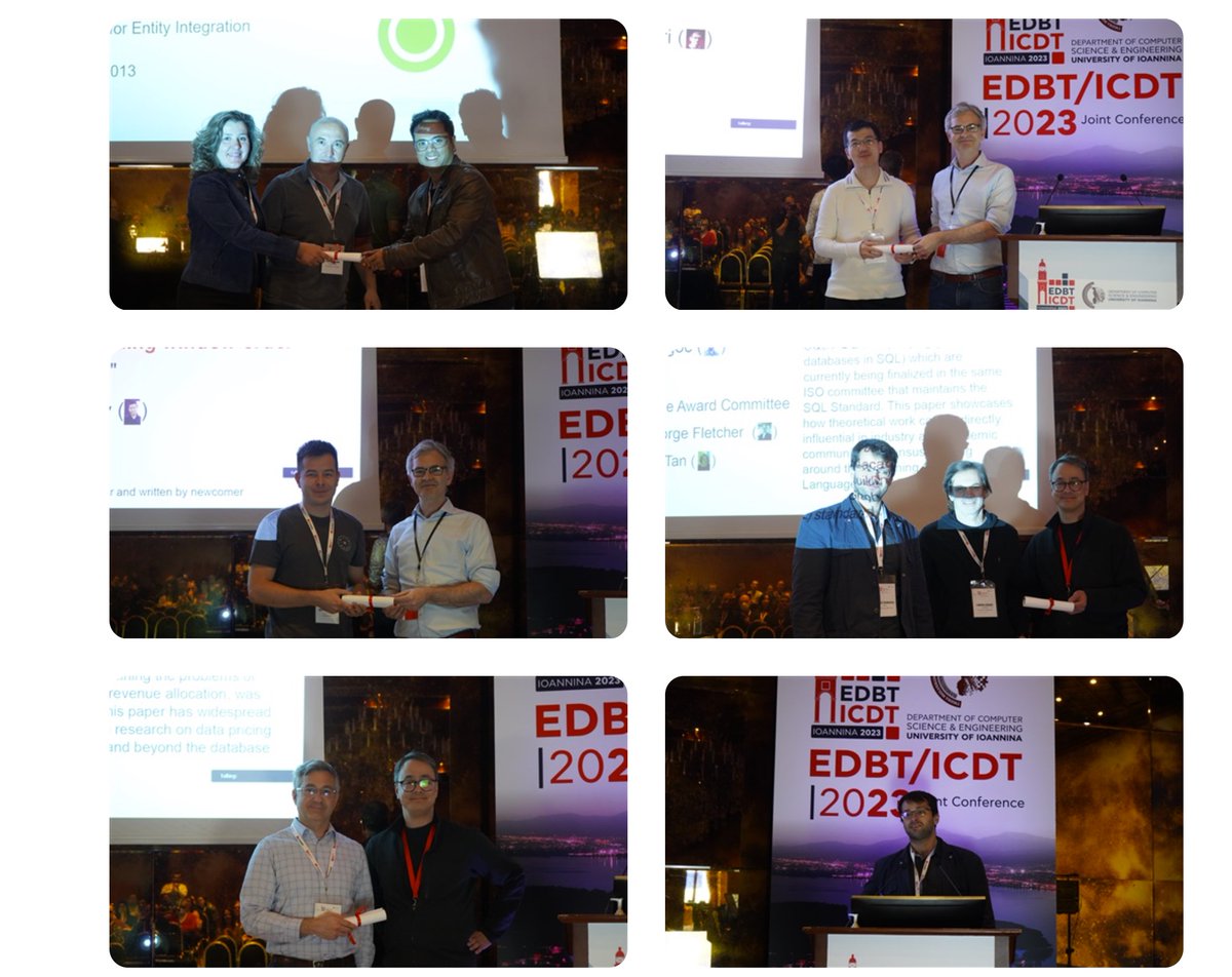 #Congratulations to all for the #ICDT2023 and #EDBT2023 #awards 🏆🏆🏆🏆🏆🏆🏆