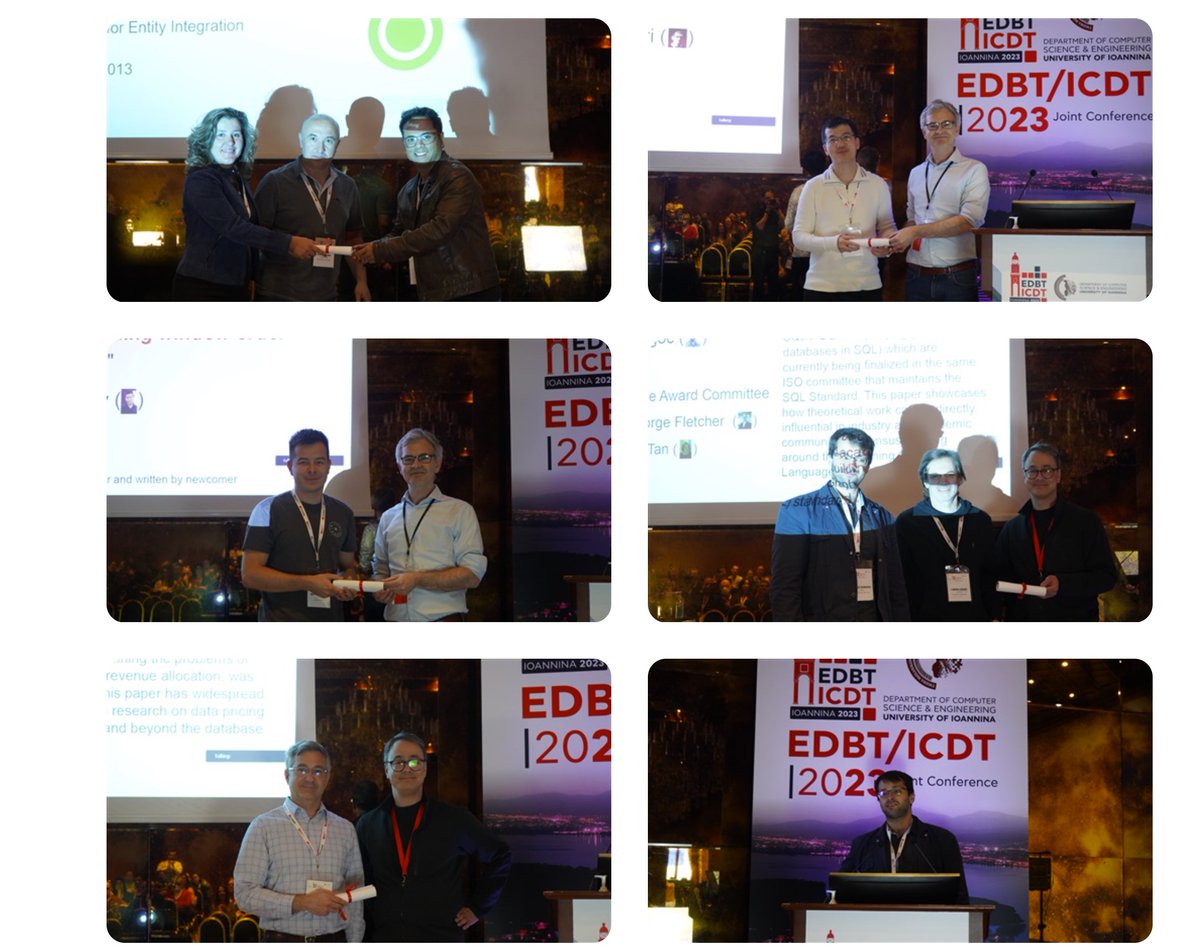 #Congratulations to all for the #ICDT2023 and #EDBT2023 #awards
🏆🏆🏆🏆🏆🏆🏆