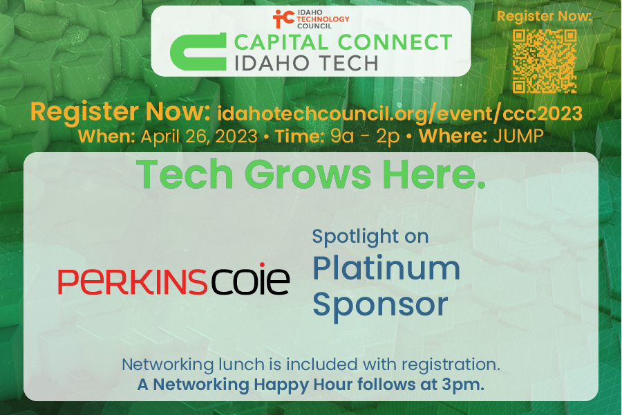 IDTechCouncil's tweet image. Capital Connect Conference 2023 is April 26.
Idaho Tech is community focused legal council. Tech Grows Here. 
Register Now:
hubs.la/Q01JfjXT0

#idahotech #techgrowshere #technology #idaho #capitalconnect
